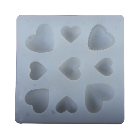 Moules à fondant en forme de cœur en silicone lot de 2 pièces